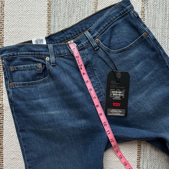 Levi’s 501 Charleston Outlasted Blue 36200-0157 Straight Leg High Rise Crop Jean - Picture 6 of 13